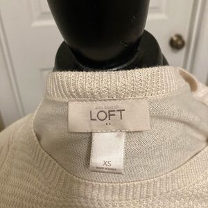 Loft - Cream lightweight sweater - feels more like a shirt.